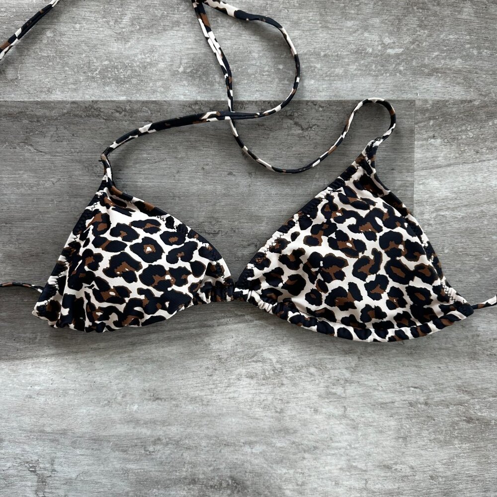 Bundle of 3: Bikini Tops, Size Small (White, Black, Leopard) - 3/$15.00 5/$20.00